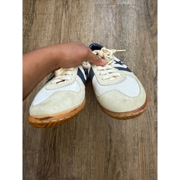 Vintage Converse Star Player Sneakers Size 5.5 Off White Navy Gum Sole Made Kore - Picture 3 of 9